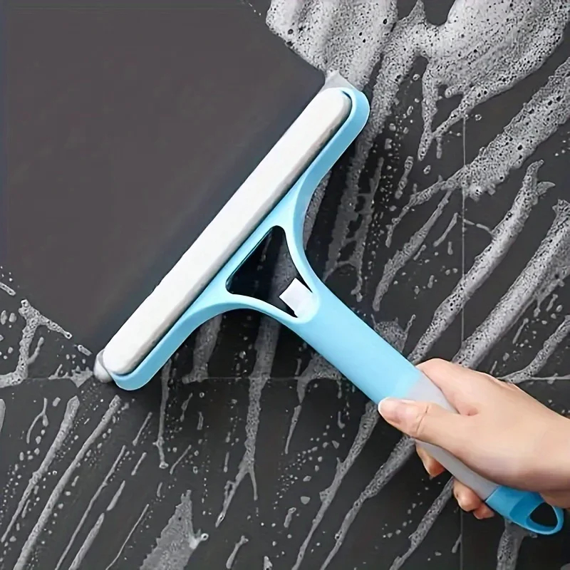 3-in-1 Silicone Shower Squeegee Wiper Hand-held Spray Window Mirror Glass Cleaning Tool